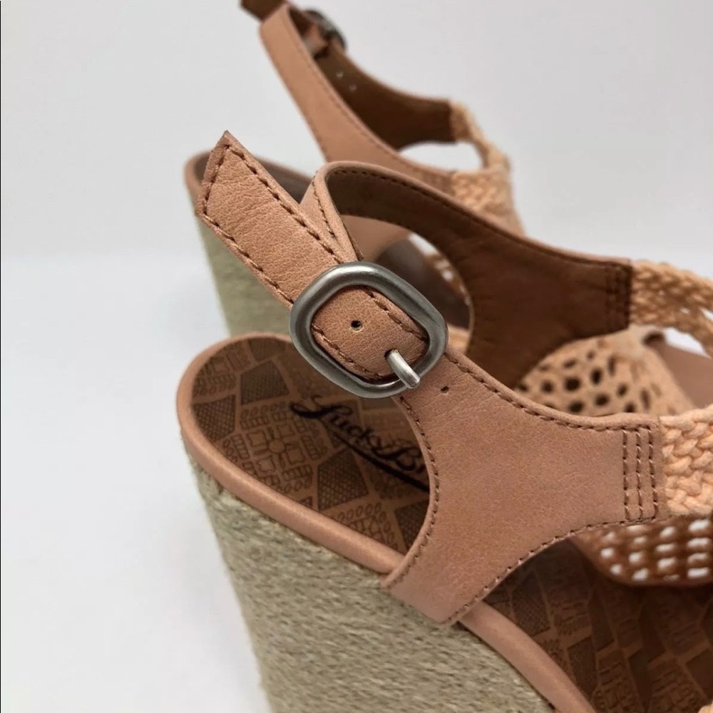 LUCKY BRAND Crochet Wedge Strap Heels Espadrilles - Picture 4 of 8